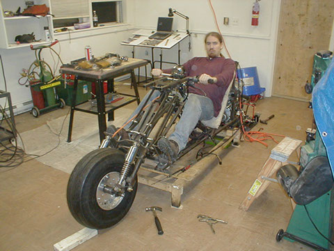 Matus1976's Akira Bike Project - front wheel mounted