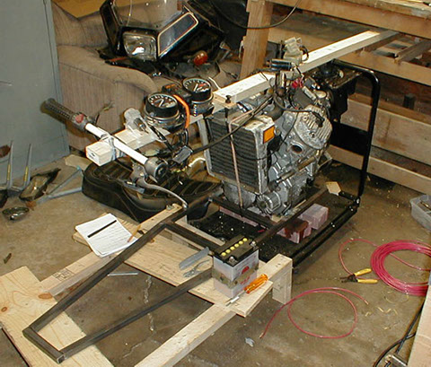 Matus1976's Akira Bike Project - testing the CX500 transverse vtwin engine